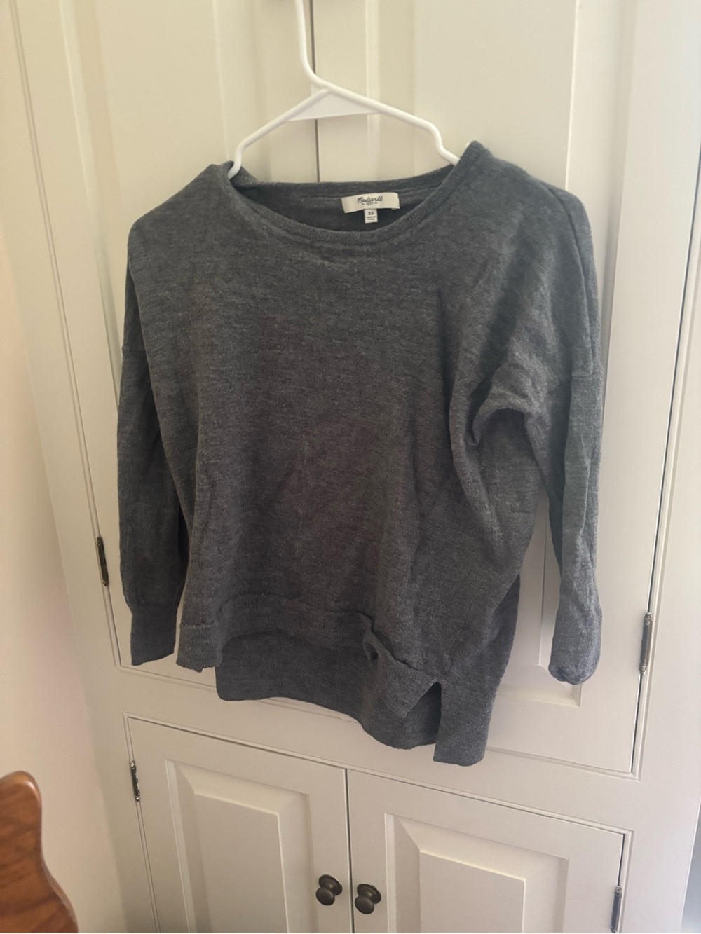 Madewell Charcoal Gray Crewneck Pullover Sweater